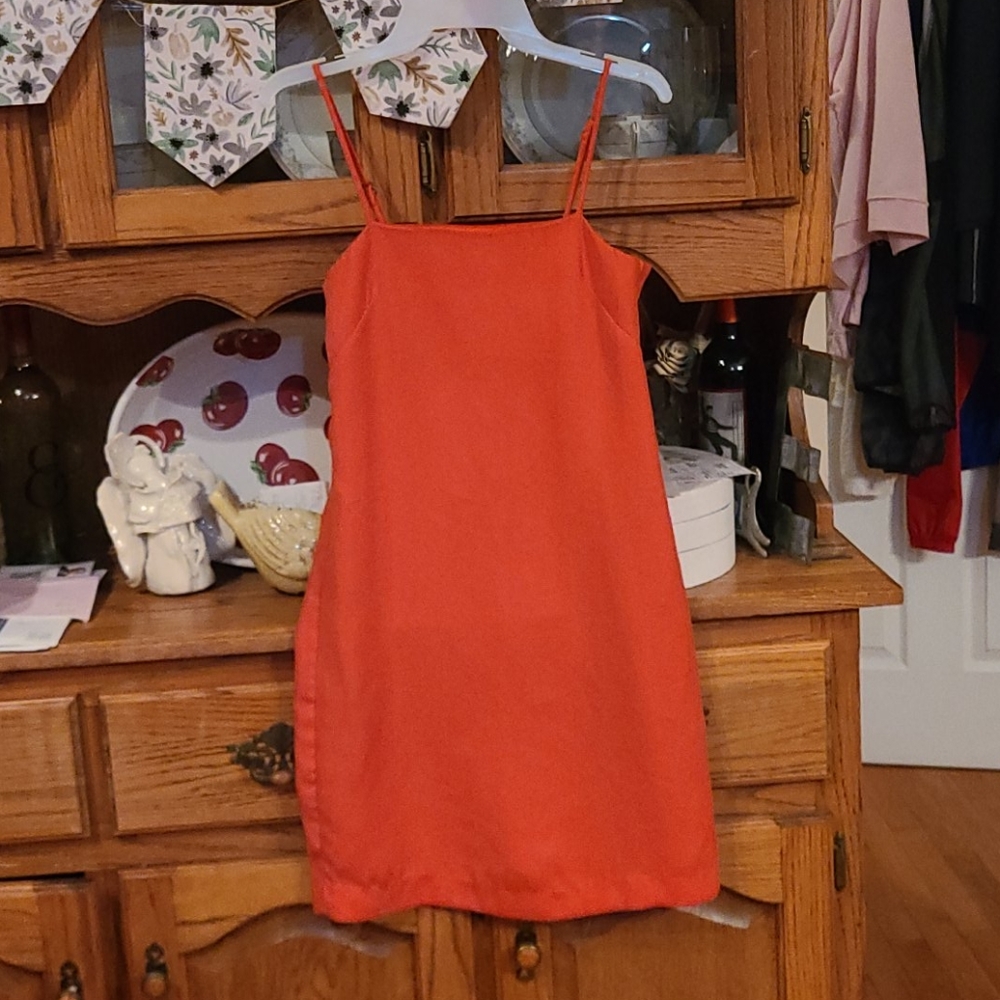 Orange H and M dress